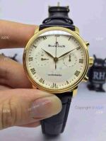 Replica BLANCPAIN Automatic JB 7750 watch Gold Case White Dial